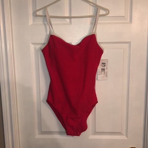 Penbrooke 1 piece swimsuit in tomato red - Picture 4 of 6